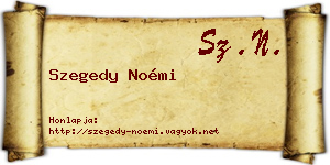 Szegedy Noémi névjegykártya
