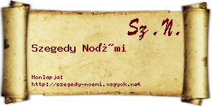 Szegedy Noémi névjegykártya